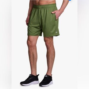 RBX Active Men's Gym Shorts Quick Drying  Running Workout Shorts Pockets Green L